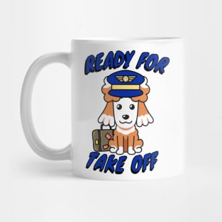 Funny poodle is a pilot Mug